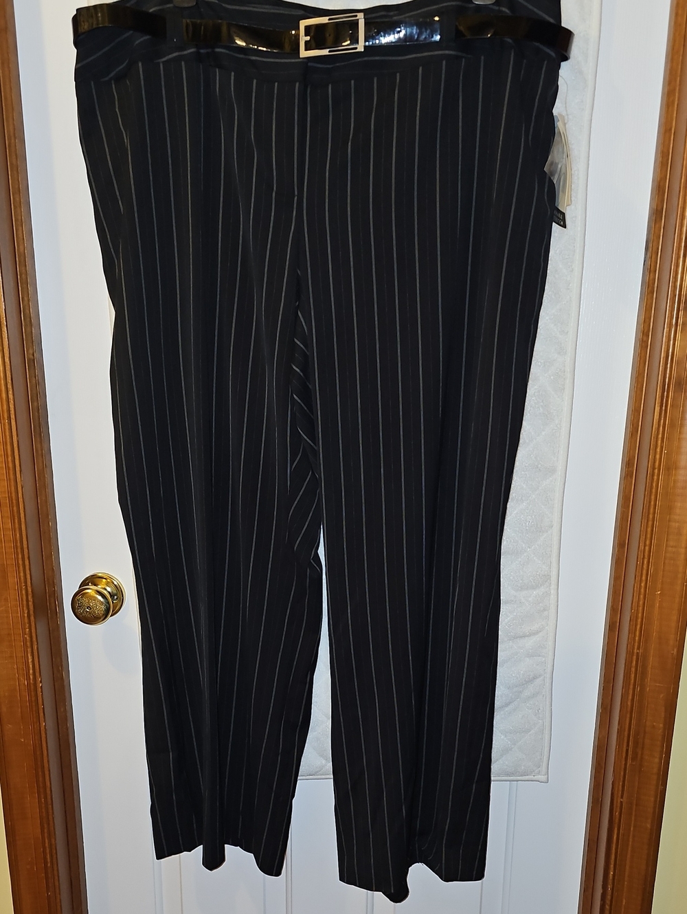 Emma James Woman 24 Black White Pinstripe Dress Pants Stretchy New NWT